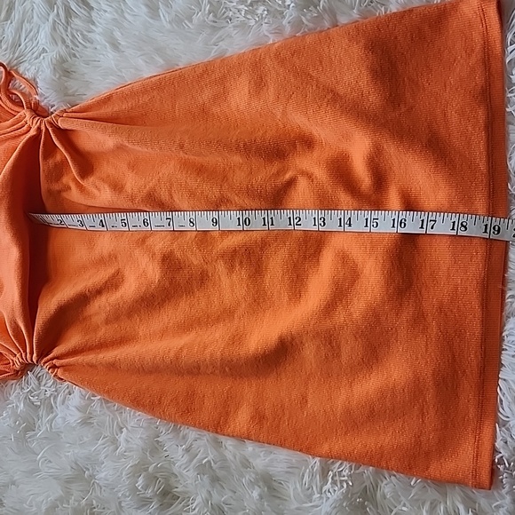 Zara Orange Sleeveless Dress Size L - Picture 7 of 11